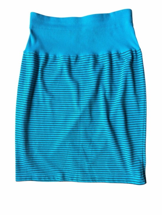 Genesis Dresses & Skirts - Vintage Y2K Turquoise ribbed Striped Pencil Skirt - Sleek Everyday Style